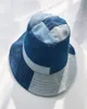 Hink hatt kvinnor sommarhattar och kepsar lapptäckt tvättade denim hink hatt hip hop solid bred brim bomull strand fiske cap panama8319058