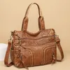 Annmouler Designer femmes sacs à main en cuir souple fourre-tout sacs grande capacité marron sac à bandoulière qualité sac à bandoulière sac à main 231226