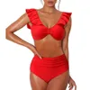 Bikini ustawione na push und bikini stroje kąpielowe stałe stałe garnitury kąpielowe Summer Beachwear Micro Bikini Kobieta 2023 NOWOŚĆ Brazylijskie bikini Womenl231225