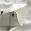 Camicia da uomo in cotone e lino stile giapponese Harajuku colletto alla coreana manica lunga slim fit tinta unita uomo casual traspirante top classico 231226