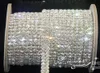 Bröllopsmycken 2ROW SS16 Clear Crystal Rhinestone Trims Close Chain Silver 10 Yard97688802