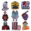 Broches broches DZ777, Collection de figurines de film d'horreur d'halloween, Badge en émail pour sac de vêtements, revers pour femmes et hommes, bijoux cadeau 271Z