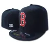 2020 Red Sox Fitted Baseball Caps broderade laglogo Sports Flat stängda hattar Utomhus mode Hip Hop Chapeau Bones6400745