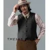 Men's Serge Solid Color Casual Business Vest Formal Man Ambo Steampunk Gothic Chaleco Suit Jackets Wang Vests for Women Male