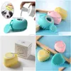 Toilettage pour chien Salle de bain Brosse de bain pour chien Gants Mas Gants de sécurité doux Peigne avec boîte de shampoing Accessoires pour animaux de compagnie pour chats Outil de toilettage de douche S Oth2F