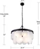 Moderne glazen hanglamp 22 inch zwarte boerderij hanglamp voor eetkamer ronde lichtarmatuur met witte matglazen kap