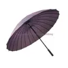 Umbrellas Rainbow Umbrella Compact Large Windproof 24K Nonmatic High Quality Straight Handle For Women Men Kids Drop Delivery Dhq6O