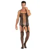 Män porr sexig underkläder underkläder exotiska bodysuit mesh net body strumpor ultratin sling netting slang man jumpsuit strumpbyxor 231226