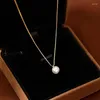 Pendant Necklaces 925 Sterling Silver Minimalist Pearl Necklace Natural Freshwater Bridal Wedding Jewellery Bridesmaid Gifts