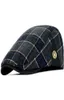 Alta qualidade retro adulto boinas homens lã xadrez taxista flatcap chapéus para women039s newsboy bonés ship8317677