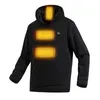 Mäns vinter varma tröja Lätt elektrisk varma sweatshirt Vest Shake Heated Hooded Sweatshirt 231226