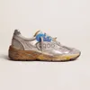 Italienische Goose-Sneakers mit goldener Laufsohle für Designer-Do-Old-Dirty-Sneaker mit Slide-Stern-Leoparden-Graffiti-Freizeitschuh aus Wildleder-Mischleder