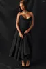 Party Dresses Sexy V-neck Length Satin Prom Formal Grown Evening Homcoming Wear