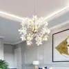 Chandeliers Modern LED Luxury Crystal Chandelier Dandelion Round Ball Pendant Ceiling Lamp For Dining Living Room Hanging Light
