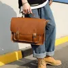 Misports Gumst Men's Metcase Handbag Crazy Horse Pu Leather Messenger Travel Bag Business Men Tote Bags Man Casual Crossbody Mots