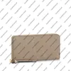 M69794 M69787 Zippy Coin Presal Wallet Canvas Real Cowhide-Leather Women Cash Card Coin Based Bag227r