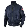 Männer Taktische Militärjacken Große Tasche Pilot Baseball Air Force Mantel ArmyGreen Bomberjacke Stehkragen Motorrad Outwear 231225