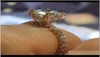 Band Womens Designer Romantic Zircon Shining Rings Round Stone Wedding Bridal Fashion Jewelry Engagement Ring for Women Drop Deliv1097929