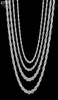 Kiteal Collana in acciaio inossidabile con catena in corda placcata in oro di alta qualità per donna Uomo Moda 3mm 5mm 6mm 50cm 60cm Regalo gioielli Chai5427240