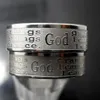 30pcs English Etched Serenity Prayer Rings Stainless Steel Religious Christian Rings Faith Bible Verse Whole Men Women Jewelry190n