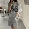 Dress Summer Sportswea Shorts Set for Women Thin Casual Clothes Loose Print Short Sleeve Tops Pant Matching Suit Female TShirt Outfit