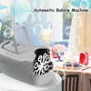Máquina de bolhas portátil totalmente automática 2 velocidades colorido fabricante de bolhas engraçado brinquedo ao ar livre alimentado por USB crianças festa de jardim presente de criança 231226