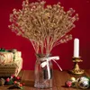 Fiori decorativi Oro Baby Breath Artificiale Gypsophila natalizia per matrimonio Bouquet da sposa Festa zinnia fai da te al coperto