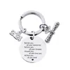 2024 Graduation Gift Stainless Steel Keychain Student Backpack Decoration Scroll Pendant Keyring Key Chain