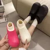 Slippers Women Waterproof Rain Boots Winter Warm Plush Lining Ankle Snow Cotton Shoes House Slipper Platform Chunky Booties