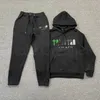 TRAPSTAR MENS HOUDIE FULL TRACKSUT HOODED Sportkläder broderi designer o-hals bokstav svart hoodie grå överrock hoodies bomull toppkläder långa mysiga män