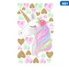 Stickers Cartoon Cute Unicorns Star Heart Wall Stickers Wallpaper DIY Vinyl Home Wall Decals Kids Living Room Bedroom Girls Room Decor