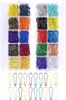 600 pièces 20 couleurs assorties épingles de sûreté à ampoule épingles en forme de poire épingle à calebasse marqueurs de point de tricot fabrication de couture avec rangement Bo1331617