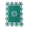 Table Mats 4PCS Christmas Placemats Snowflake Shaped Felt Cup Mat Anti-Skid Placemat Kitchen Food Bowl Cushion For Home