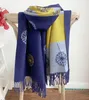 Lenço de caxemira inverno feminino pashmina xales cobertor quente envolve feminino foulard bandana marca lenços grossos