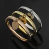 Luxury single row diamond gold Bangle designer monogram heart bracelet with diamonds 18K plated 925 stainless steel wedding lover 314k