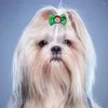 Ropa para perros 10 unids Navidad Pet Bows Accesorios para el cabello Fiesta de vacaciones Perros Aseo para pequeños suministros de sombreros