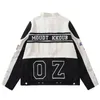 Y2K Retro Cool Baseball Uniform Detachable Motorcycle Jacket Men Women Casual Loose Biker Jackets Hip Hop Harajuku Coats 231226