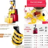 Other Kitchen Dining Bar 1Pc Slow Masticating Juicer Cold Press Juice Extractor Apple Orange Citrus Hine With Wide Chute Quiet Mo Dhwlb