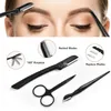 2 17 PCS Eyebrow Trimmer Set Razor Scraping Comb Clip Scoes Pickers Makeup Tools Set 231226