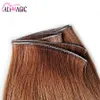 Inslag Nieuw PU Hair Wefts Human Hair Weef Blond Black Brown Color 50G/PCS 100G/Lot Remy Hair Bundels Haarwortel niet in tweeën gevouwen, geen sh