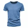 T-shirt da uomo in cotone di alta qualità T-shirt da uomo Fashion Cut Design Slim Fit Soild T-shirt da uomo Top Tees Brasil Camicia a maniche corte per