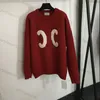 Fashion Sweater Womens Monogram Embroidered Pullover Tops Crewneck Knitwear Loose Outdoor Sweater