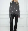 Haute qualité Zadig Voltaire Mode Cachemire Pull en vrac Femmes Designer Sweats à capuche imprimé étoiles Streetwea Tricoté Vintage Laine Pulls à la mode