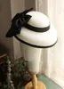 Retro Black Bow Round Top Hats Ins Warm Sun Hat Fisherman Caps Fashion Womens Sunhats Birthday Gift94366021812451