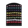 Stud Earrings 36pairs/set Multicolor Frosting Simulated Pearl Set For Women Girls Jewelry On Ear Ball 8 10mm