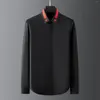 Men's Dress Shirts Spring Autumn Men Shirt Long Sleeve Star Embroidery White Black Smart Casual Slim Fit M To 3XL Camisas Social Masculina