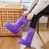 Botas de inverno quente ao ar livre botas de neve impermeáveis antiderrapante plana engrossado médio algodão-acolchoado sapatos com bota de algodão de veludo 231226