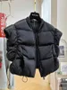 Parkas pour femmes Corée Chic Col Montant Solide Fermeture Éclair Vers Le Bas Gilet Décontracté Lâche Sans Manches Débardeurs Automne Hiver 2023 Mode Manteaux Courts Parkas J231226