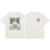 デザイナーRhude Fashion High Street Cotton Tシャツスウェットシャツプルオーバー通気性緩い男性と女性はカジュアルな半袖プリント