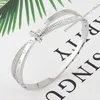 Stainless Steel Jewelry Crystal Bracelets Cross Roman Numerals Bangle For Women's Who Love Gifts Wholesale 231226